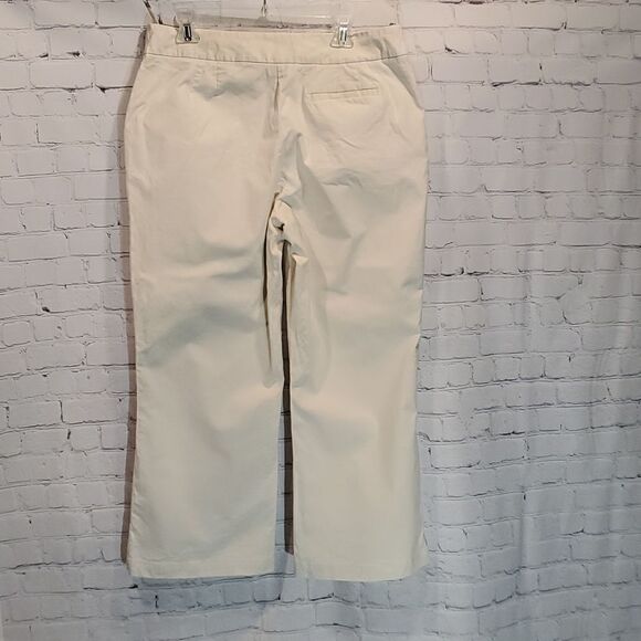 Chico's light colored khaki short inseam flared pants - Picture 4 of 8